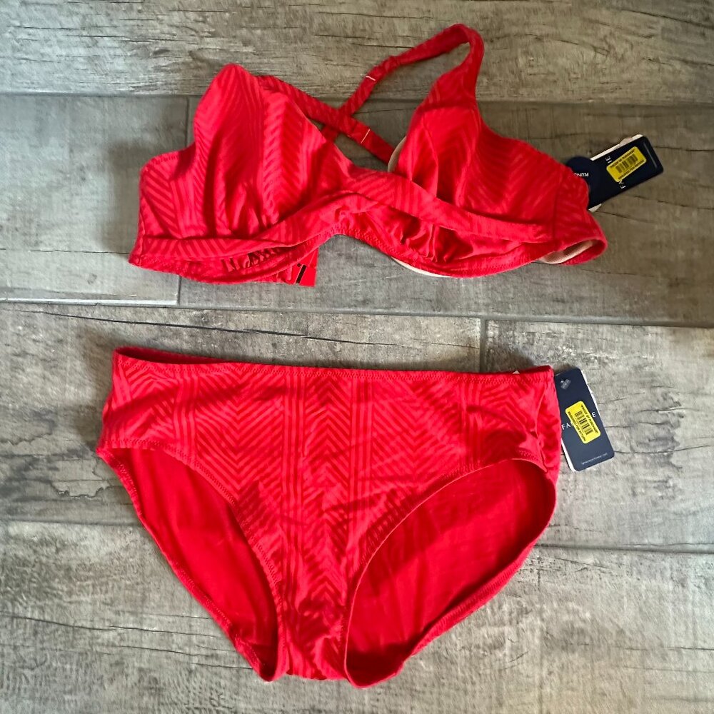 Red Bikini by Fantasie | 36DDD top | XL Bottom | NWT